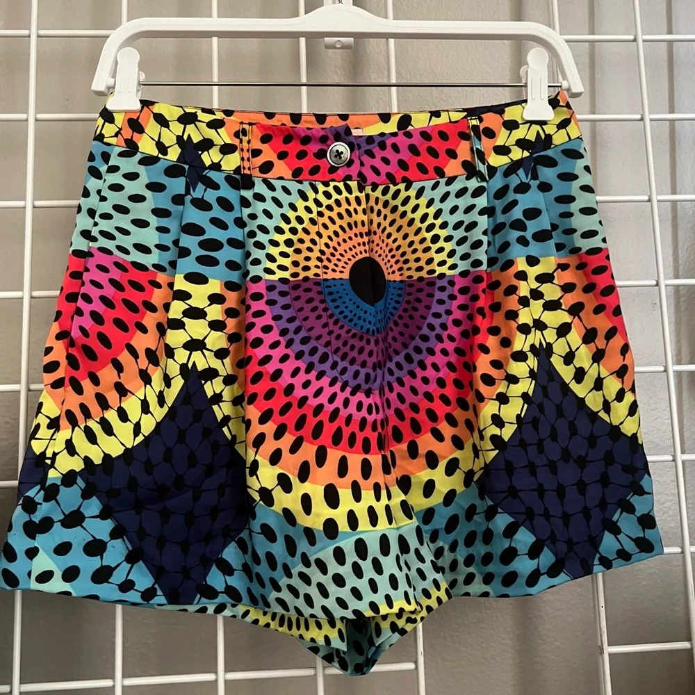 Mara Hoffman Electolight High-Waist Neon Shorts
